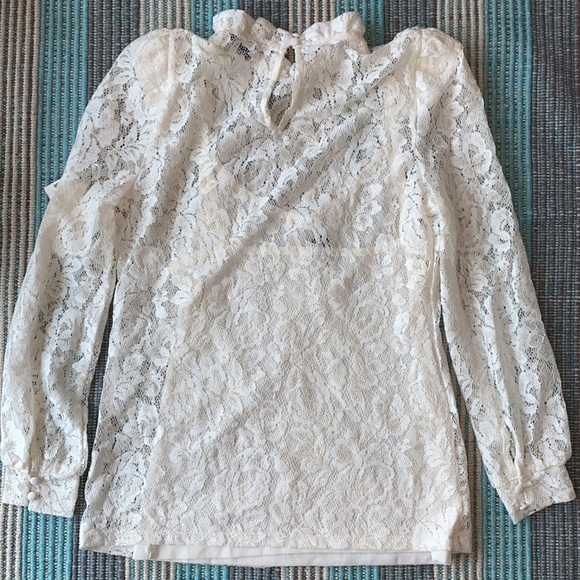 INC International Concepts Lace Blouson ToP - Picture 3 of 7